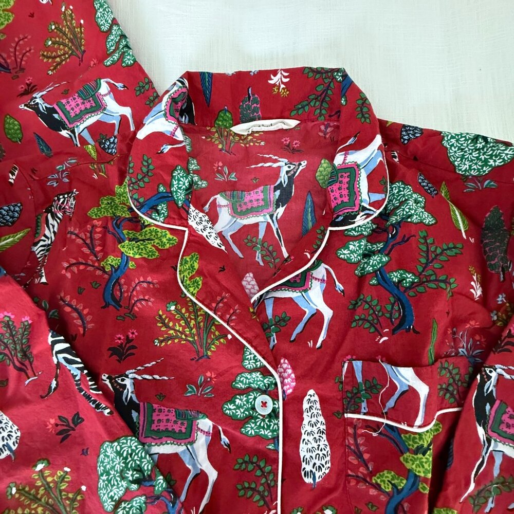 Cotton Block Print Pajama Set Size M - Picture 2 of 5